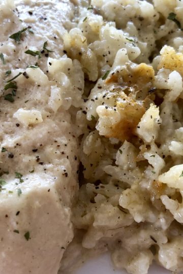 plate of chicken and rice