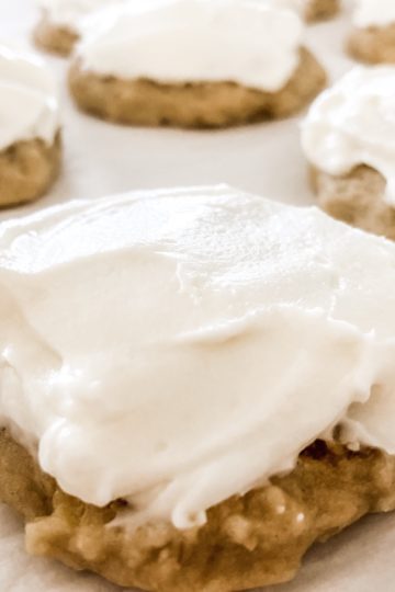 Soft Banana Cookies with Cream Cheese Frosting