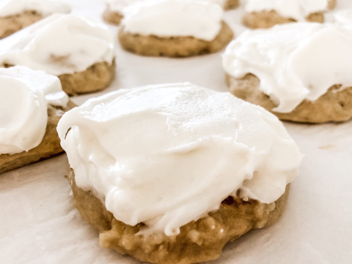Banana Cookies with Cream Cheese Frosting The Butcher's Wife