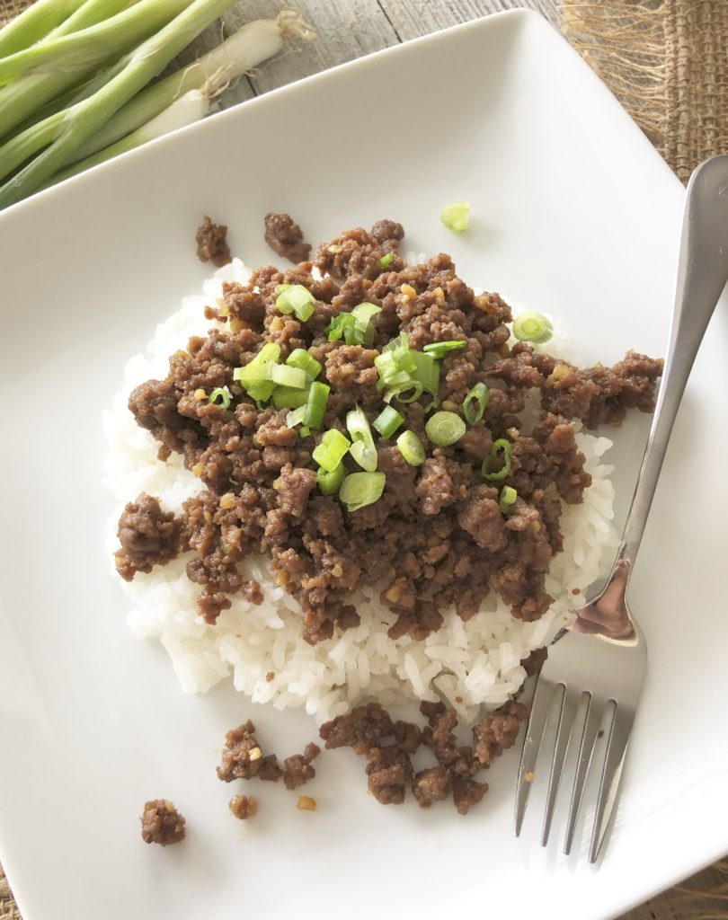 Korean Ground Beef with Rice The Butcher's Wife