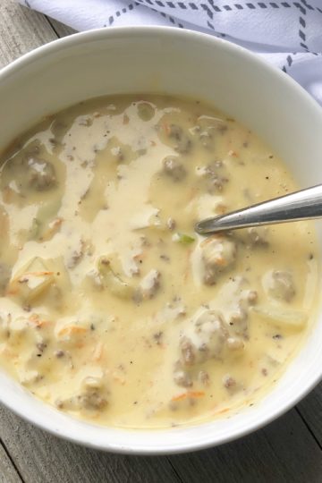 Cheesy Hamburger Soup