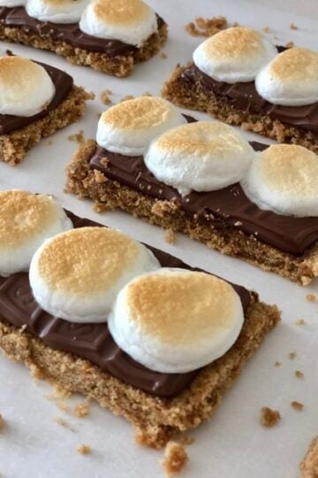Sheet Pan S'mores perfect easy s'mores treat - graham cracker crust with chocolate and marshmallow baked in a sheet pan