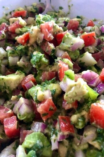 Avacado salsa in a bowl
